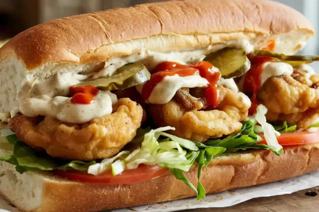 Oyster Po' Boy Sandwich
