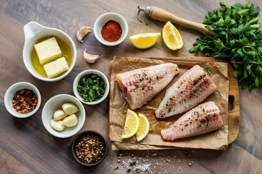 Garlic Butter Oven Baked Tilapia