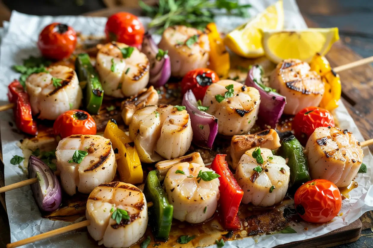 Grilled Scallop Skewers