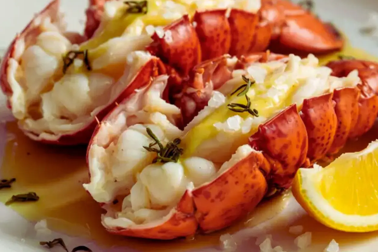 butter poached lobster tails