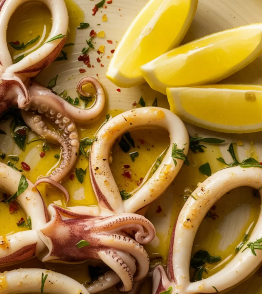 Keto Garlic Squid