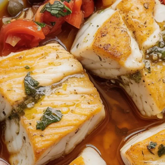 Pan-Seared Mediterranean Cod in Tomato Basil Sauce: 5 Easy Steps