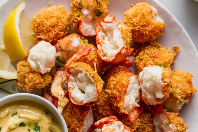 Crispy Lobster Bites with Garlic Butter Sauce
