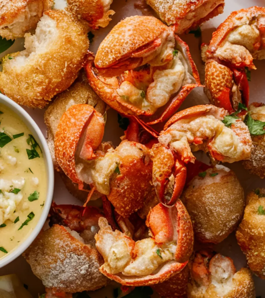 Crispy Lobster Bites with Garlic Butter Sauce