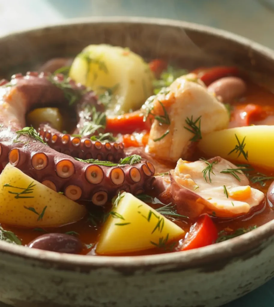 Greek Octopus Stew with Potatoes