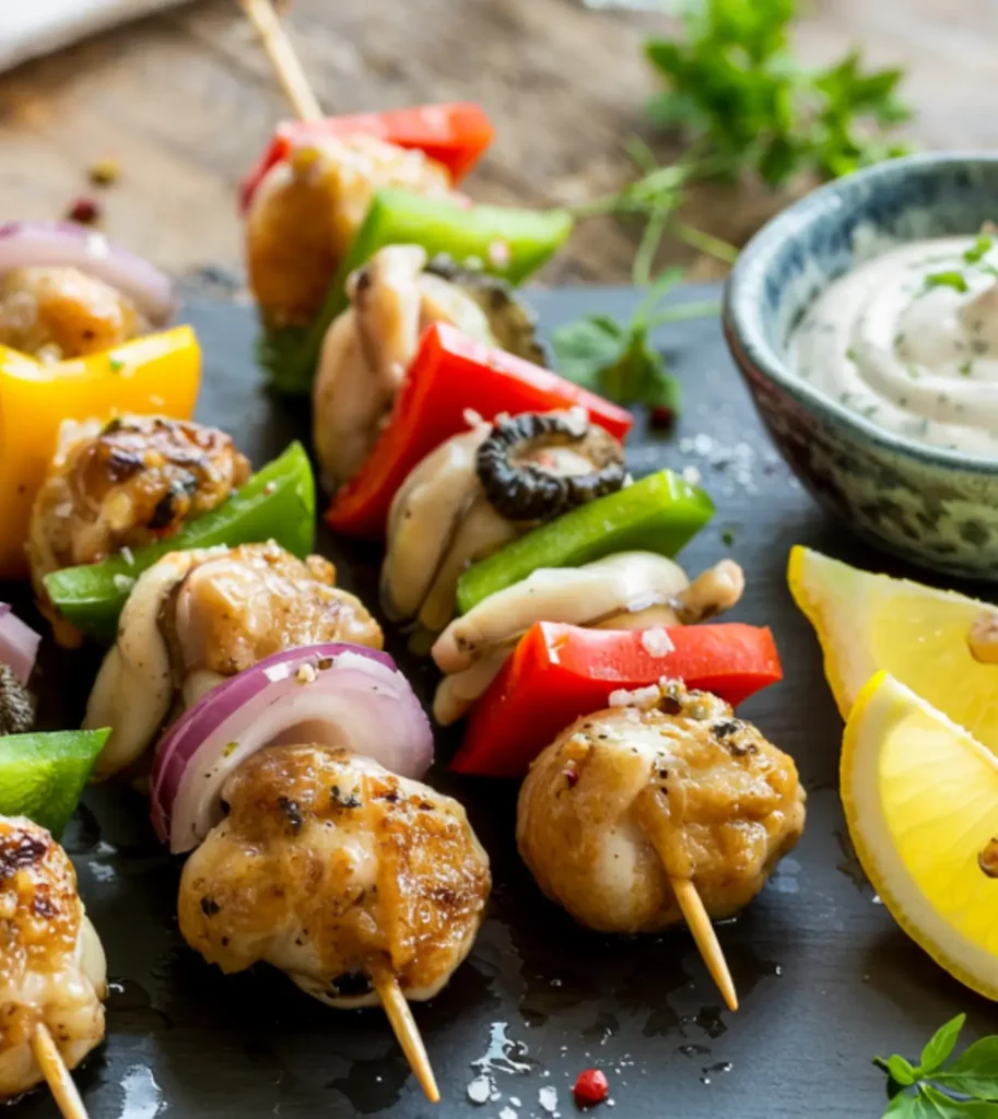 Oysters en brochette